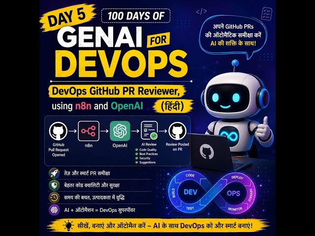Day 5: 100 Days of Genai for DevOps:DevOps GitHub PR Reviewer, using n8n and OpenAI(Hindi)