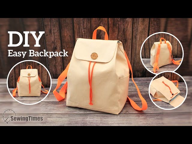 EASY BACKPACK TUTORIAL | How to make a simple Backpack for adult [sewingtimes]
