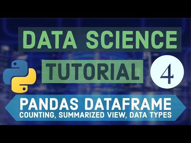 Data Science for Beginners with Python 4 - Pandas dataframe Counting,  Summarized view, Data Types