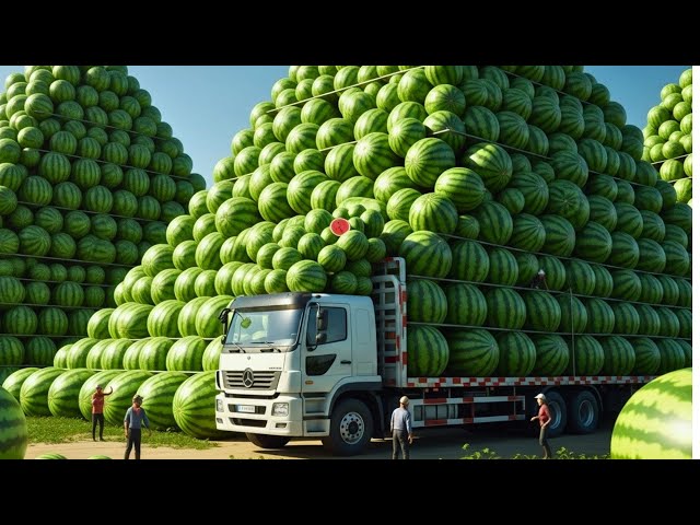 Inside Watermelon Factory : Millions of Melons CRUSHED Into Juice Daily!