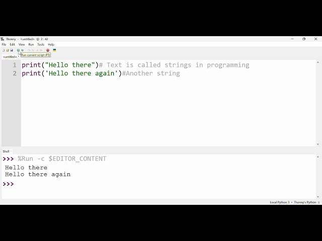 Print function in python