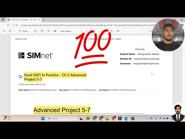 Excel 2021 In Practice - Ch 5 Advanced Project 5-7 | Advance Project 5-7 #InPracticeCh5