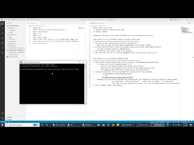 Python Vpython and Manim in Visual Studio Code