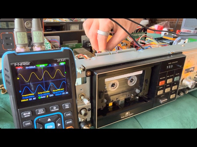 TEAC C-3 Tape Deck Repair, Part 7: Motor, belts, pulleys and calibration