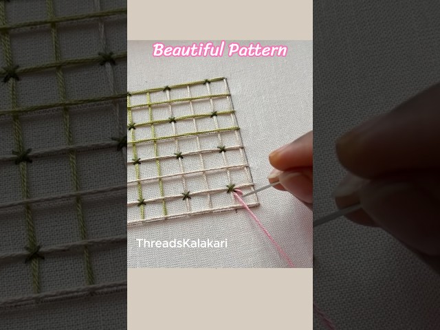 ☺️ Satisfying Hand Embroidery design beginners/embroidery stitches #shorts #embroidery #satinstitch