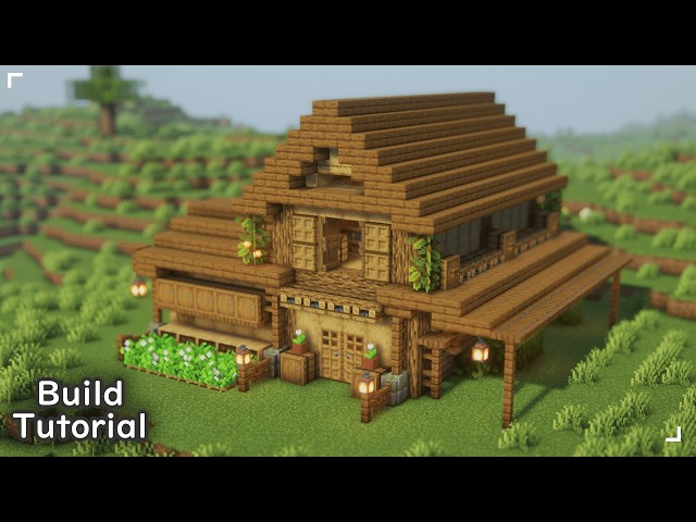 🏡 Cozy Wooden House 🪵 | Minecraft Build Tutorial