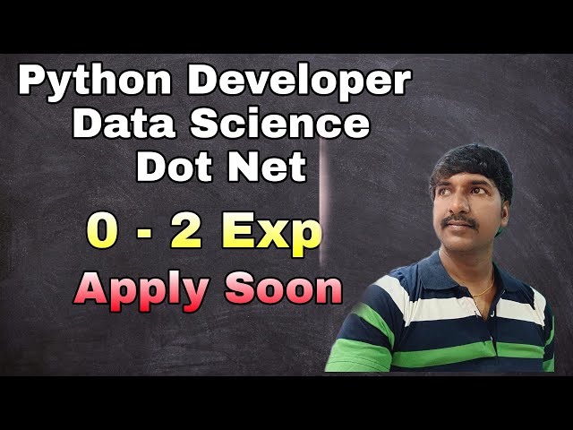 Python Developer and Data science fresher Jobs | @byluckysir
