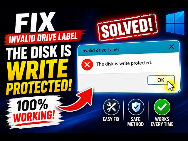 Rename USB Error - How to fix label is invalid the disk is write protected windows 11 pro