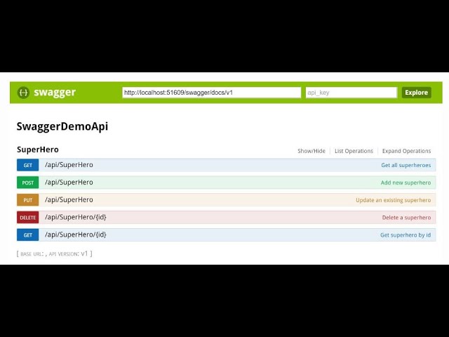 ASP.NET Web API testing With Swagger UI