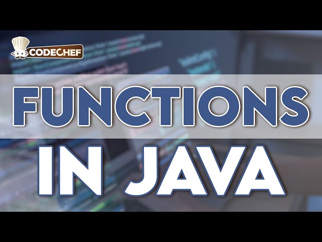 Functions in Java