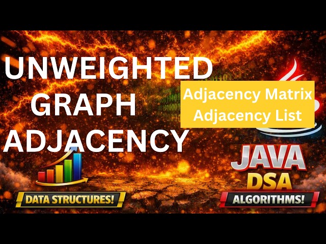 Unweighted Graph Adjacency Representation | Adjacency Matrix and Adjacency List | Java DSA