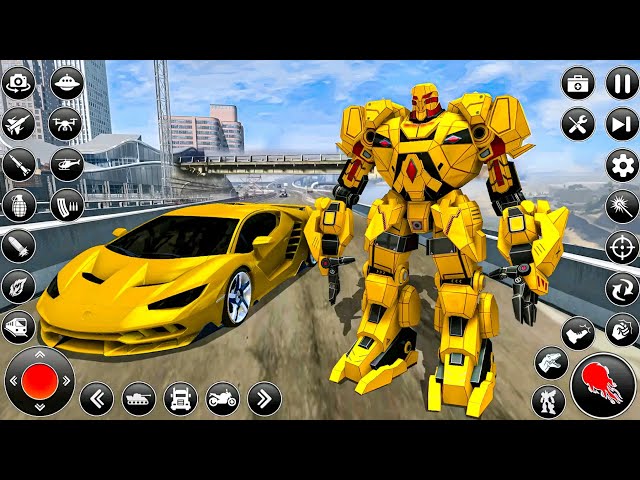 Car & Jet Transformation Robot Fight Game | Flying Police Robot Game 2020 - Android Gameplay