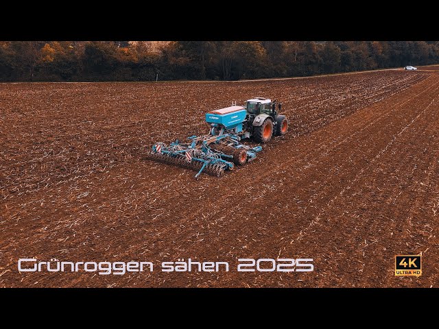 Grünroggen säen im Hegau - Oktober 2025 - Fendt 939 Vario & Lemken Compact Solitair 9