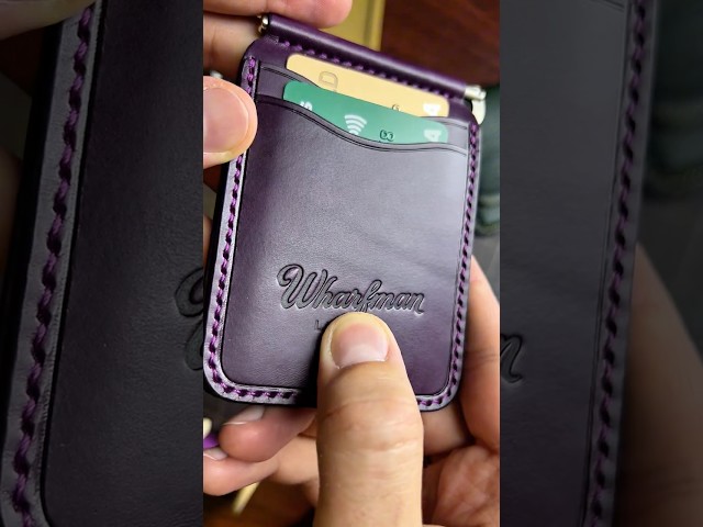Money clip. #asmr #leathercraft #handmade
