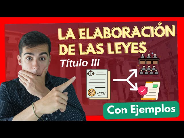 🔴 La Elaboración de Leyes: Descubre todo el Título III de la CE【Fácil, con EJEMPLOS】