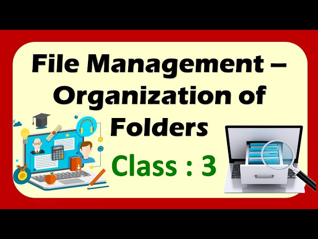 FILE MANAGEMENT - ORGANISATION OF FOLDER | Class 3: Computer | CAIE / CBSE / ICSE