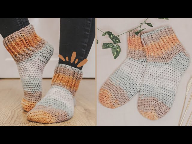 How to crochet socks EASY tutorial | DIY Beginner friendly CROCHET TUTORIAL
