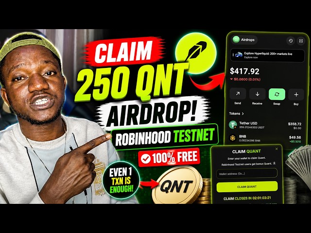 Claim 250 QUANT airdrop Now | Claim Robinhood testnet airdrop