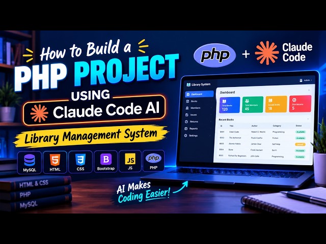 How to Build a PHP Project Using Claude Code AI | Library Management System