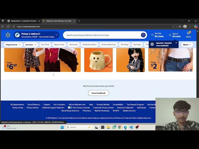 Walmart Website clone