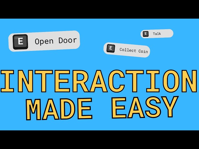 Unity Interaction System Tutorial! Press E to interact (Doors, pickups, NPCs)