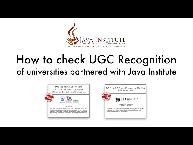 UGC Srilanka Recognition | Java Institute for Advanced Technology