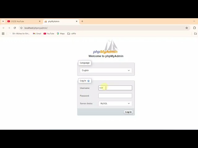 Creating a database using wampserver