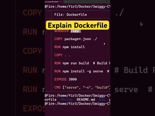 Docker-file Explaination #coding #programming #code