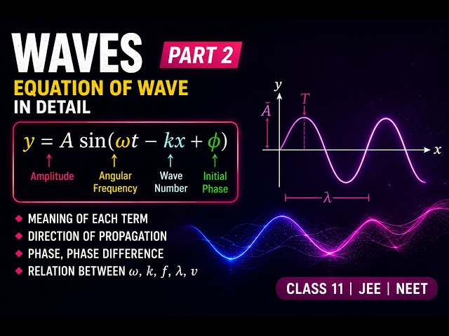 Wave Part 2 – Equation of Wave in Detail | Complete Wave Equation Analysis | Class 11 | JEE | NEET