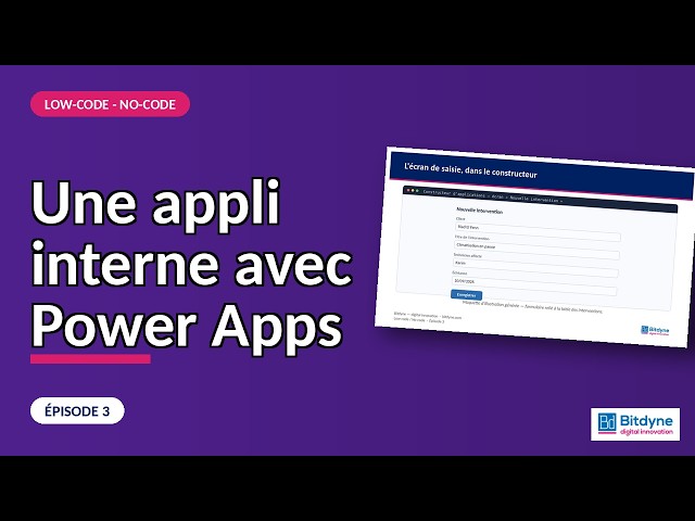 Low-code / No-code #3 — Une application interne avec Power Apps