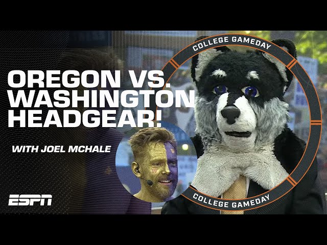 Lee Corso's headgear pick for Oregon vs. Washington with guest picker Joel McHale | College GameDay