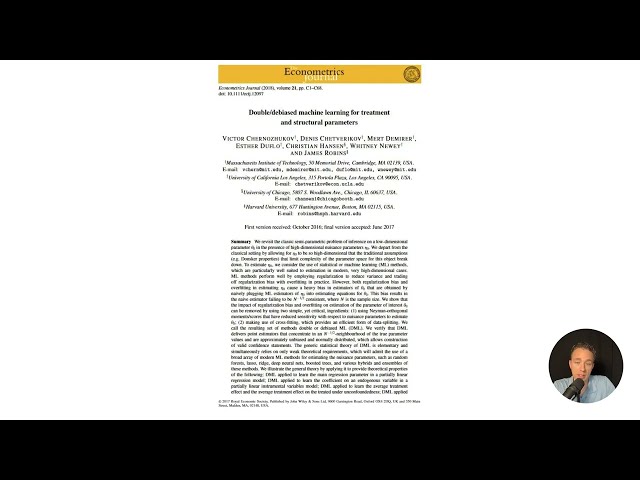 Double/Debiased Machine Learning: Combining ML with Causal Inference