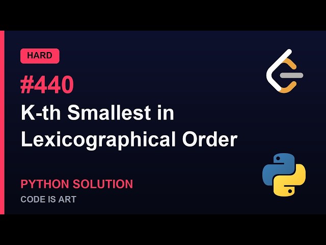 Leetcode 440. K-th Smallest in Lexicographical Order in Python | Python Leetcode | Python Tutorial