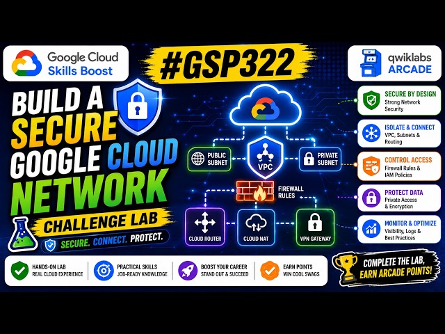 Build a Secure Google Cloud Network: Challenge Lab #GSP322 #qwiklabs #arcade