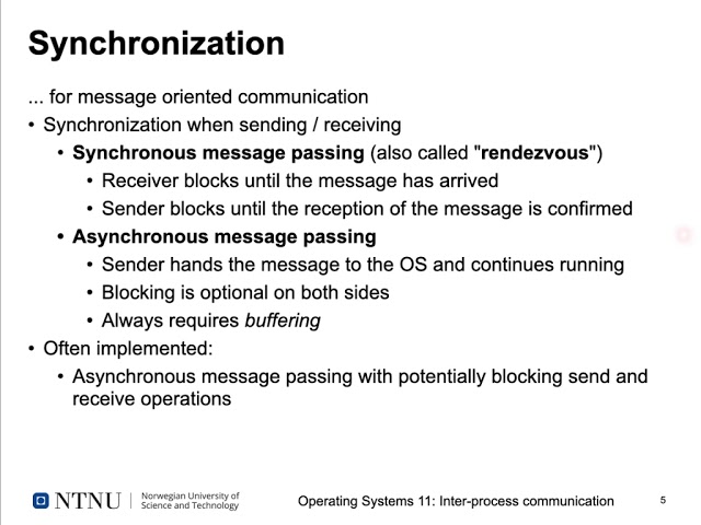 Operating systems lecture 11 part 1