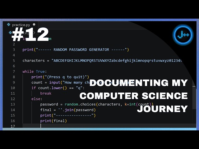 Making a Random Password Generator in Python | Coding Exercise