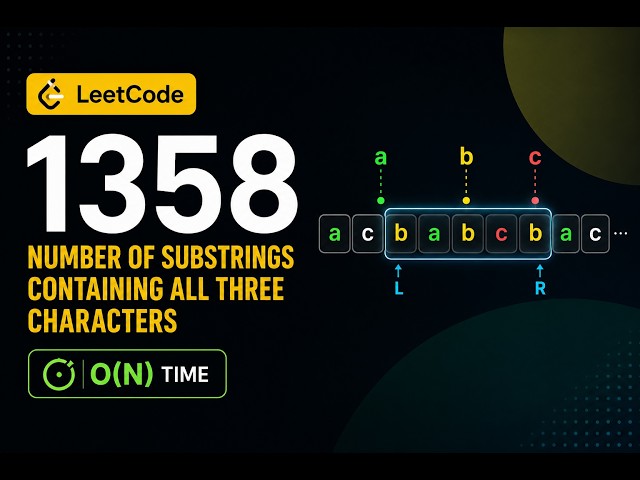 Stop Using Brute Force! LeetCode 1358 Number of Substrings Containing All Three Characters | Java