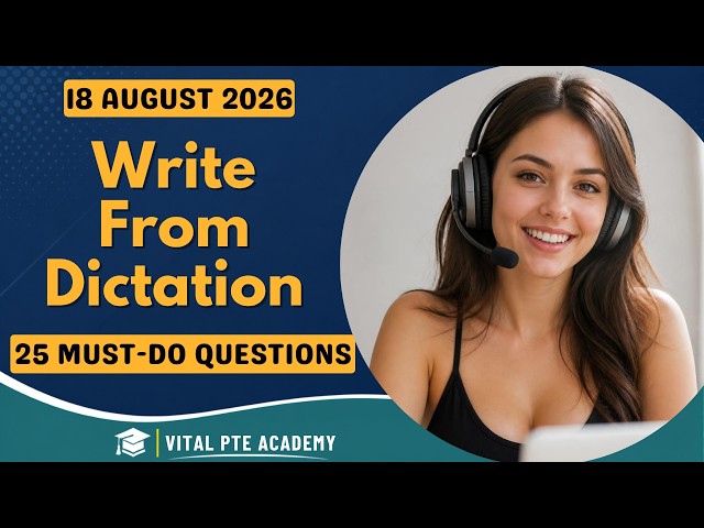 PTE Write From Dictation August 2026 | Real Practice Questions | Score 90+ Fast 4K Ultra HD Video