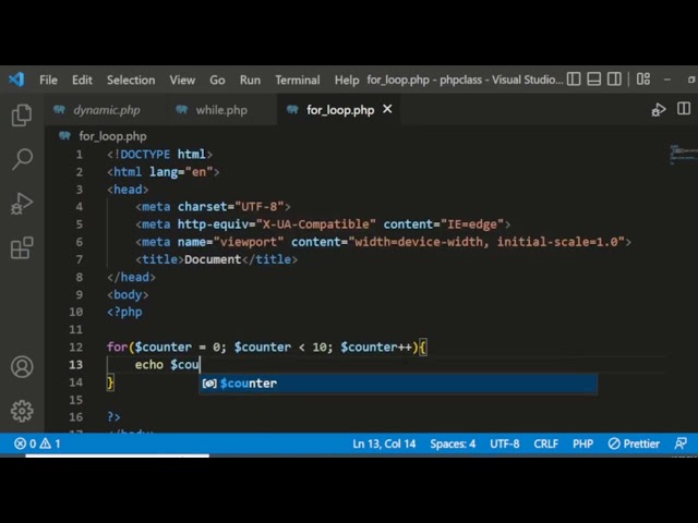 for loop