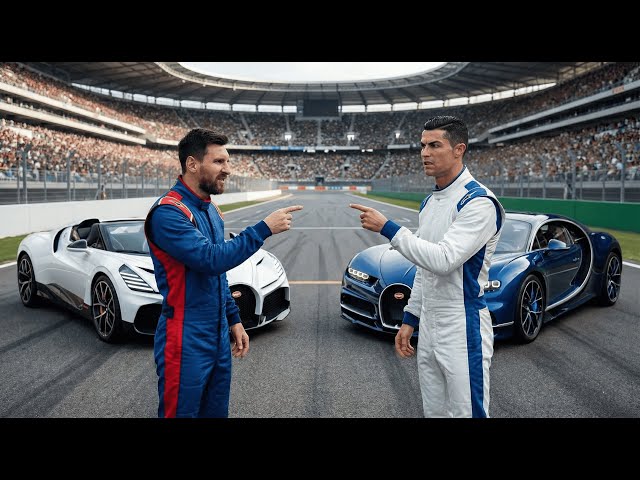 Messi vs Ronaldo 🏁 | Bugatti Chiron vs Bugatti Mistral — Ultimate Hypercar Race
