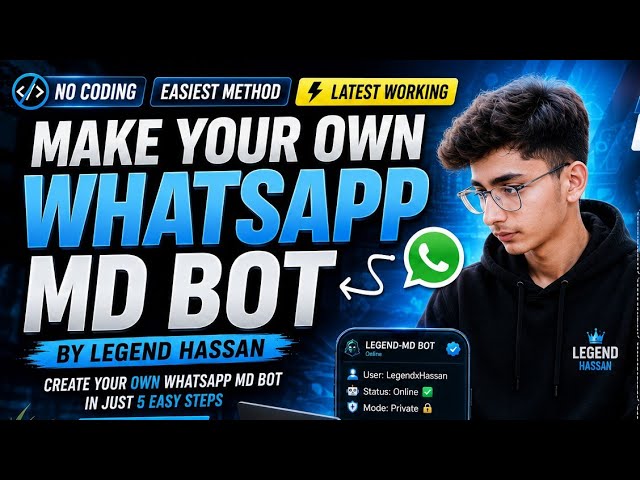 How to Make Own WhatsApp MD Bot | No Coding | Easiest Method | Latest 100% Working 