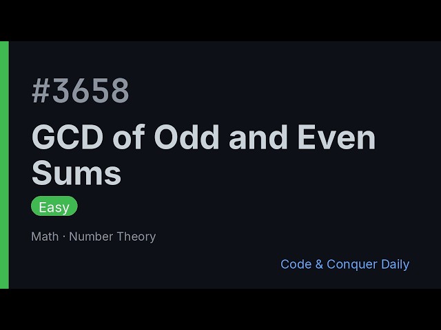 GCD of Odd and Even Sums