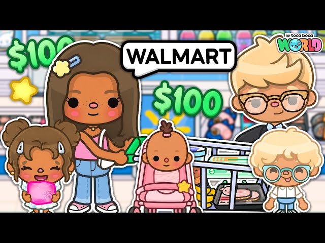 UNA FAMILIA GRANDE VA A WALMART EN TOCA LIFE WORLD ⭐ (EP 28) | Juego de rol familiar de Toca Life...