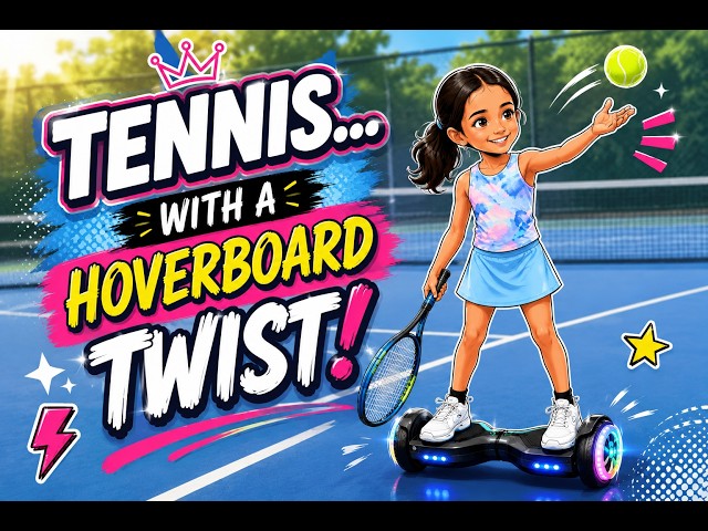 🎾 Tennis… with a Hoverboard Twist! 😎🔥🛹