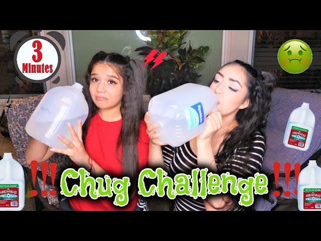 3 MINUTE WATER CHUG CHALLENGE!!!