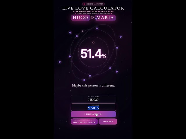 Live Love Calculator