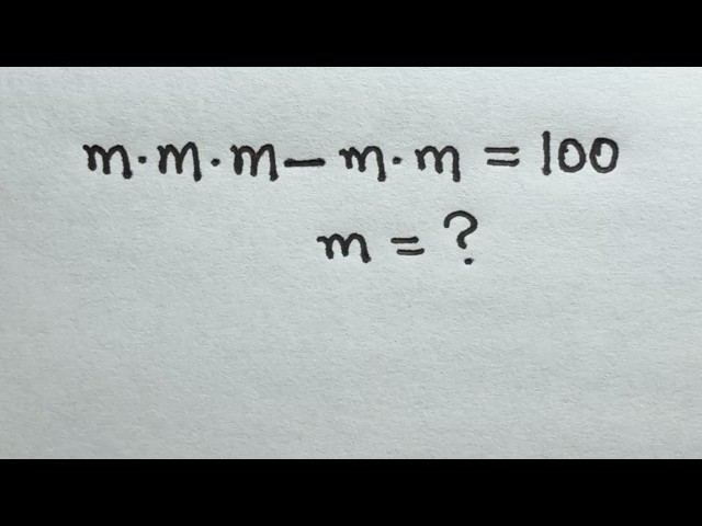 Can you solve for m in this nice algebra equation | Math Olympiad Mathematics