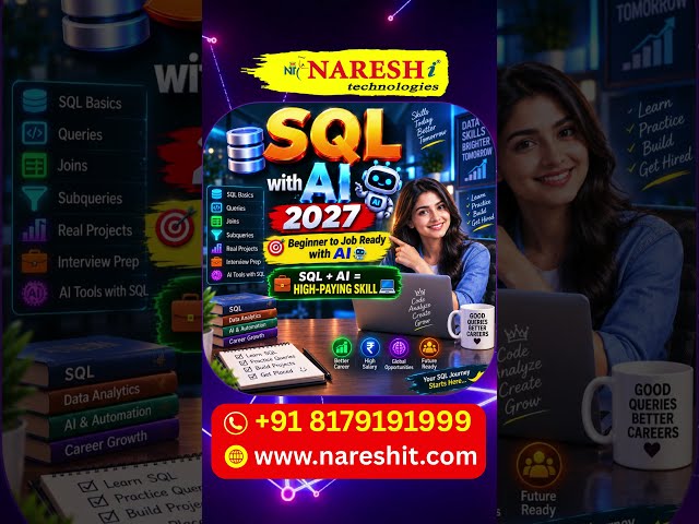 SQL with AI 2027: Complete Beginner Roadmap to Learn SQL from Scratch | SQL AI Jobs  |  Naresh IT