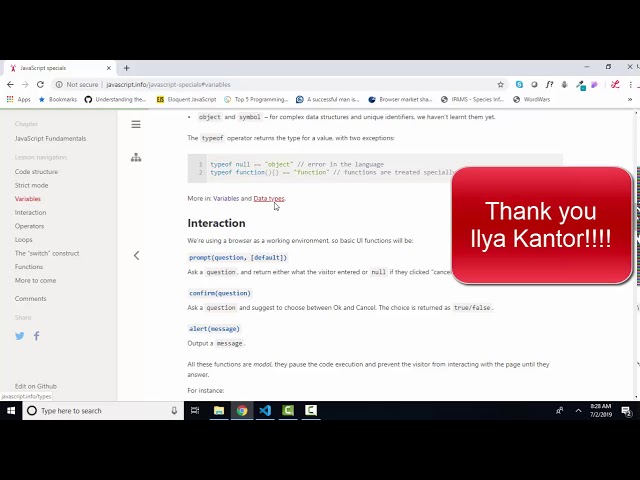 javascript.info The Modern JavaScript Tutorial 2.16 JavaScript specials