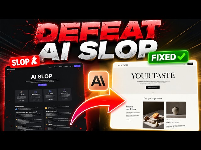 Stop AI Slop: Design Premium Websites with Claude Code (Taste Framework)
